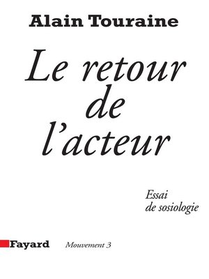 cover image of Le Retour de l'acteur